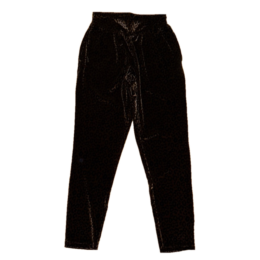 Women’s Victoria’s Secret Black & Purple Velvet Leopard Print Pants